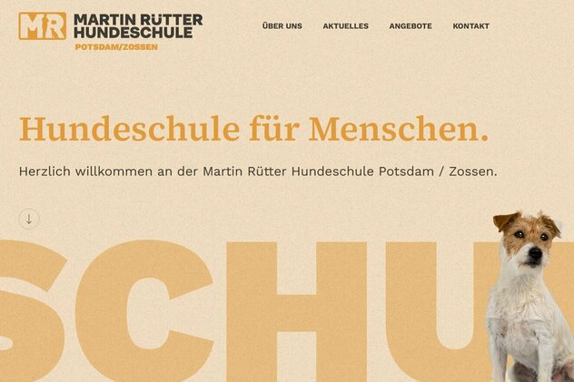 Startseite Website Martin Rütter Hundeschule Potsdam Zossen