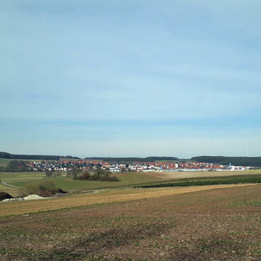 Ein Blick auf das Dorf Wachenroth.