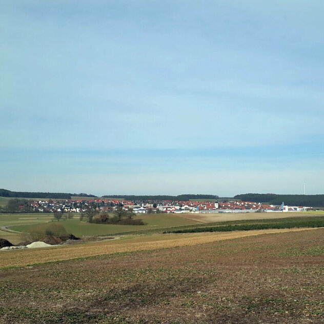 Ein Blick auf das Dorf Wachenroth.